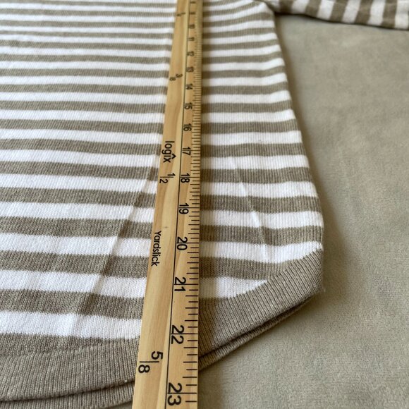 French Connection Women's Striped Long Sleeve Raglan Sweater S 100% Cotton - Picture 7 of 8